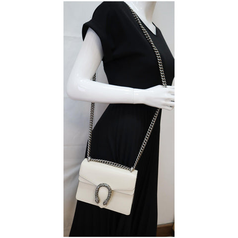 Used Gucci Dionysus Mini Leather Crossbody Bag Cream - DDH