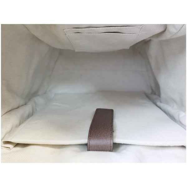 Gucci Ophidia GG Medium Supreme Canvas Backpack Bag - white deep interior