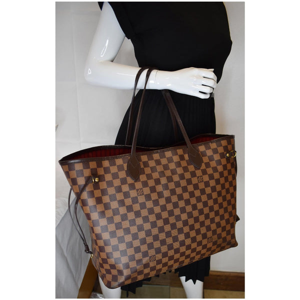 Authentic LV Neverfull GM Damier Ebene Shoulder Handbag