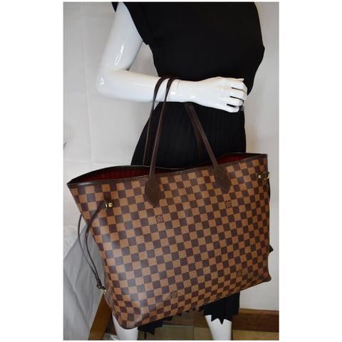 Authentic LV Neverfull GM Damier Ebene Shoulder Handbag