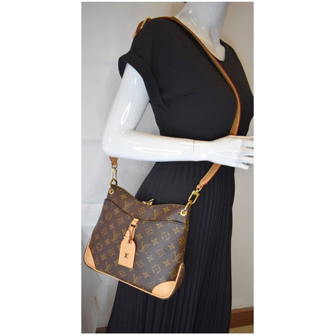 Lv Odeon NM Monogram Canvas Shoulder Bag brown