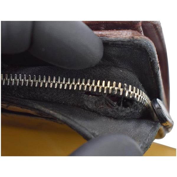 Chanel CC Lambskin Leather Bifold Wallet  zipper\