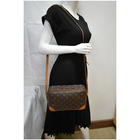 LOUIS VUITTON Trocadero Monogram Canvas Shoulder Bag Brown
