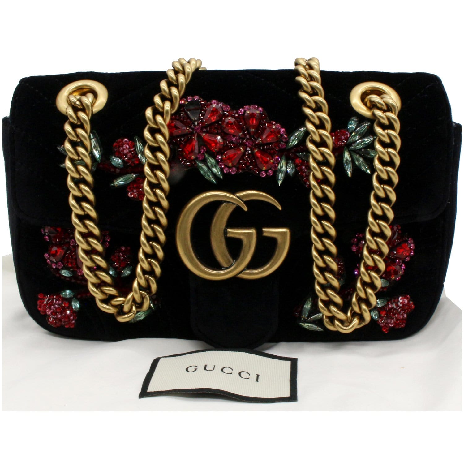 Gucci Chest Embroidered Logo Velvet Mini Dress & Dust Bag ** 20% Off **