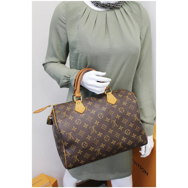 Louis Vuitton Speedy 30 Monogram Canvas Satchel Bag for women