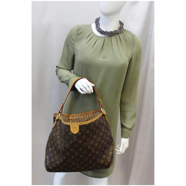 LOUIS VUITTON Delightful PM Monogram Shoulder Hobo Bag Brown