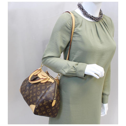 LOUIS VUITTON Segur Monogram Canvas Shoulder Handbag Brown-US