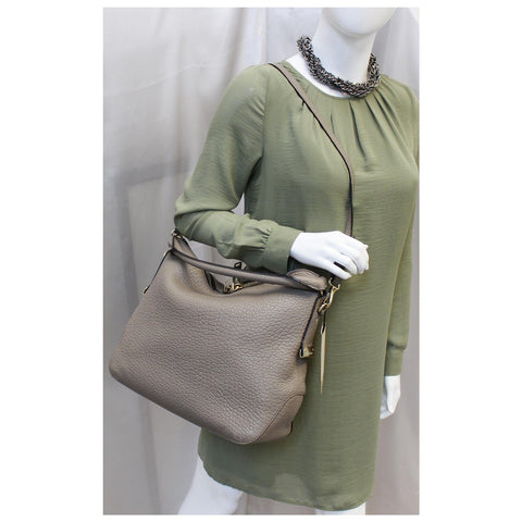 BURBERRY Ledbury Grain Leather Hobo Shoulder Bag-US