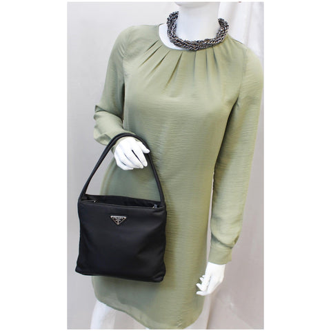 PRADA Tessuto City Nylon Shoulder Bag Black-US