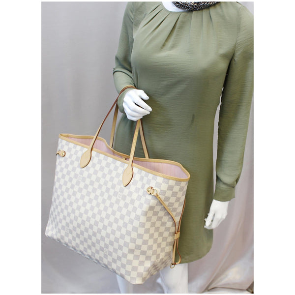 LOUIS VUITTON Neverfull GM Damier Azur Tote Shoulder Bag-US