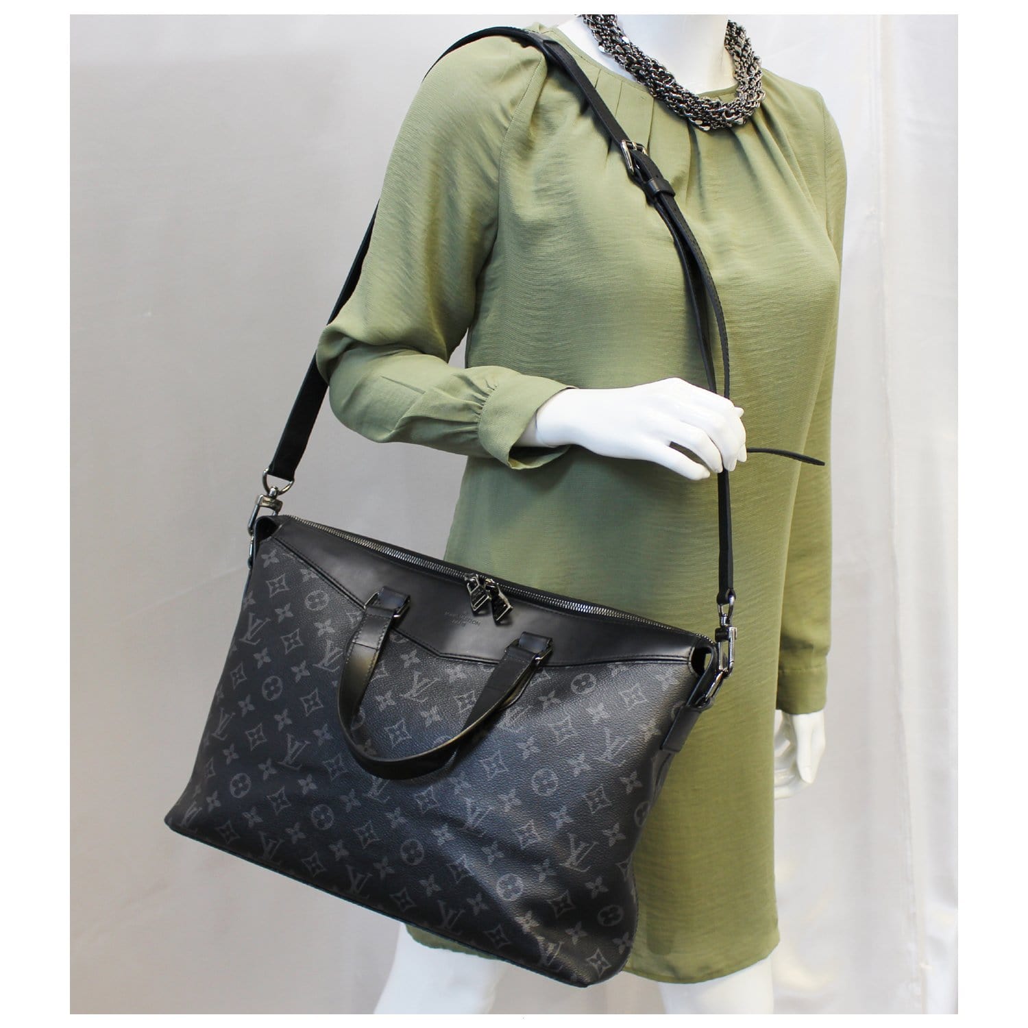 Black Louis Vuitton Monogram Eclipse Explorer Business Bag, AmaflightschoolShops Revival
