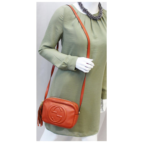 GUCCI Soho Disco Pebbled Leather Small Crossbody Bag-US