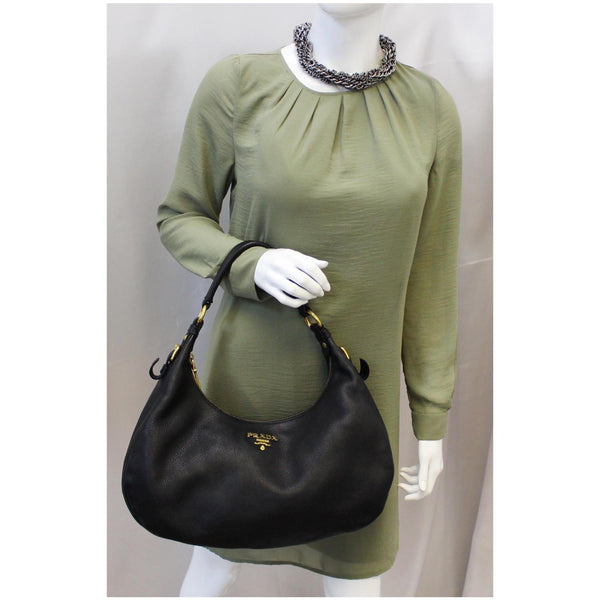 Prada leather hobo Clearance