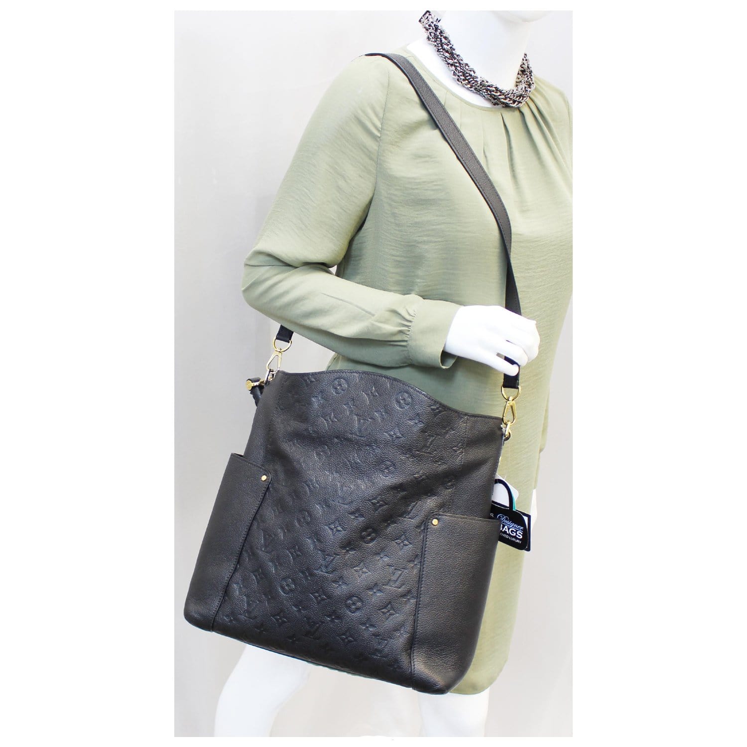 Louis Vuitton M50072 Bagatelle Shoulder Handbag Monogram Empreinte Leather  Noir