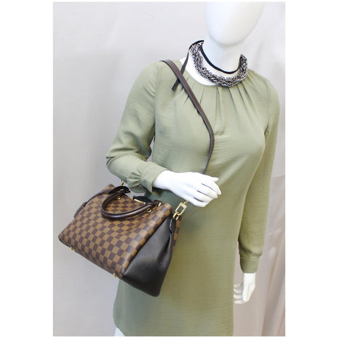 LOUIS VUITTON Brittany Damier Ebene Shoulder Bag Brown
