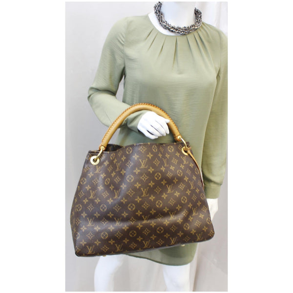 LOUIS VUITTON Artsy MM Monogram Canvas Shoulder Bag Brown-US
