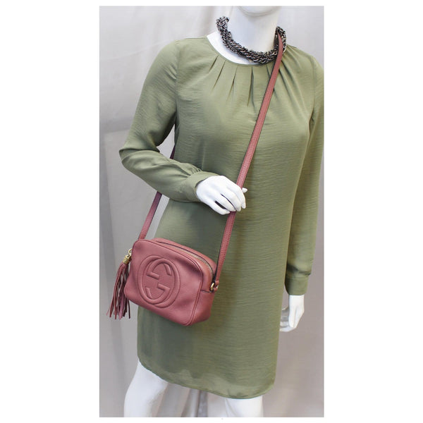 GUCCI Soho Disco Pebbled Leather Small Crossbody Bag 308364-US