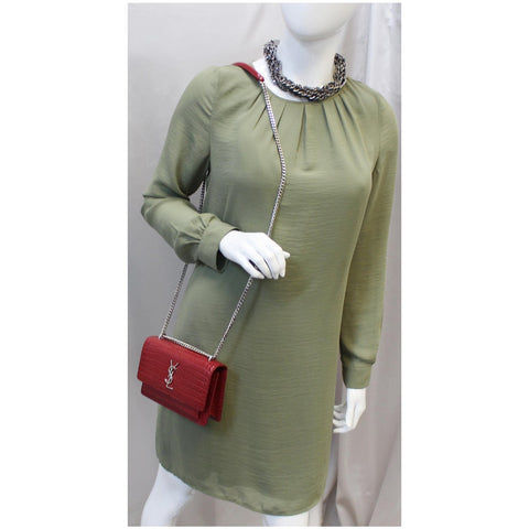 Yves Saint Laurent Sunset Crocodile Leather Wallet for women