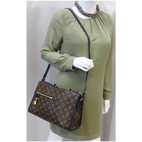 LOUIS VUITTON Popincourt PM Monogram Canvas Shoulder Bag Brown/Marine-US