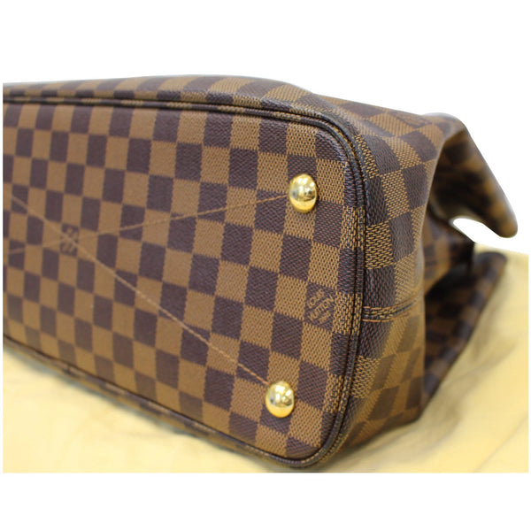 LOUIS VUITTON Ascot Damier Ebene Satchel Bag Brown