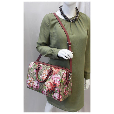 GUCCI Blooms Top Handle GG Canvas Medium Boston Bag-US