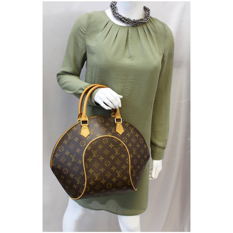 LOUIS VUITTON Ellipse MM Monogram Canvas Satchel Bag Brown-US