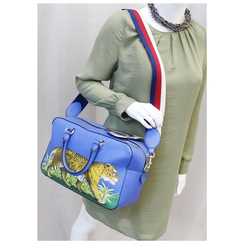 Gucci Le Marche des Merveilles Tiger Print Boston Bag for women