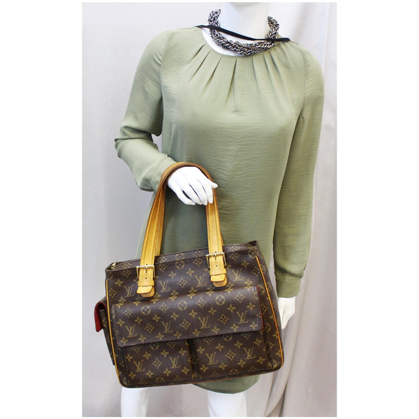LOUIS VUITTON Multipli Cite Monogram Canvas Shoulder Bag Brown