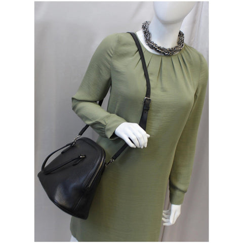 GUCCI Dome Leather Crossbody Bag Black 420023