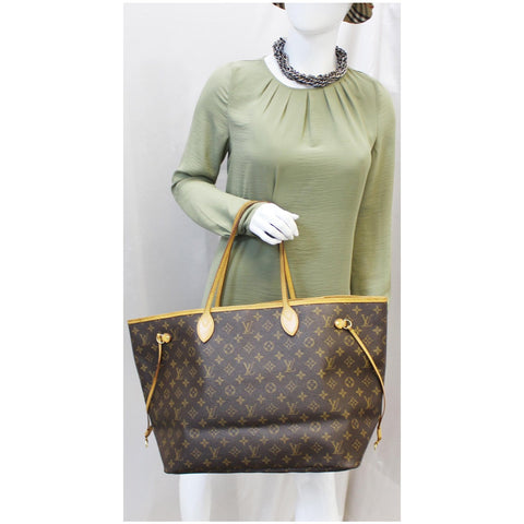 LOUIS VUITTON Neverfull GM Monogram Canvas Tote Shoulder Bag Brown-US