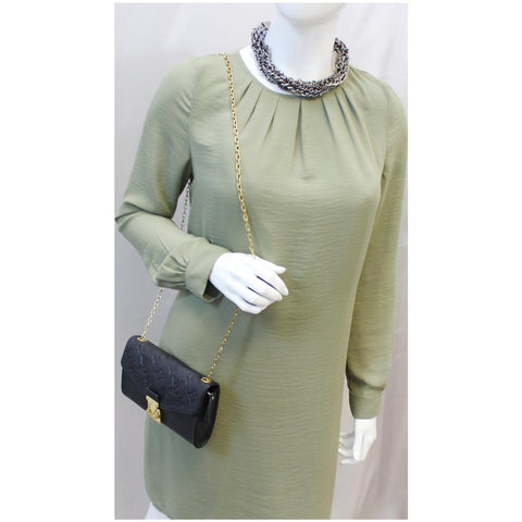 LOUIS VUITTON St Germain Pochette Empreinte Leather Shoulder Bag Black - 15% OFF