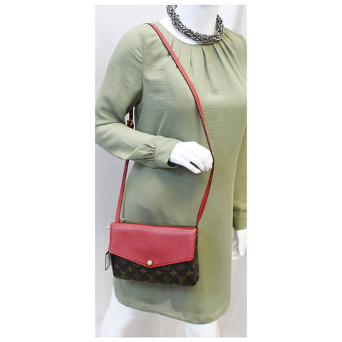 LOUIS VUITTON Monogram Twice Pochette Cerise Cherry Crossbody Bag