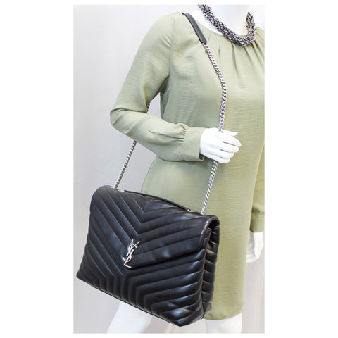 YVES SAINT LAURENT Large Loulou Calfskin Matelasse Chian Shoulder Bag-US