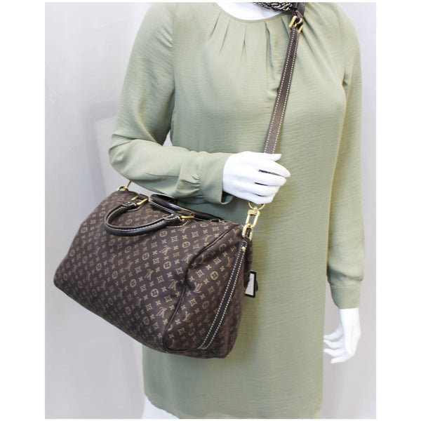 LOUIS VUITTON Speedy 30 Bandouliere Monogram Idylle Shoulder Bag Fusain-US
