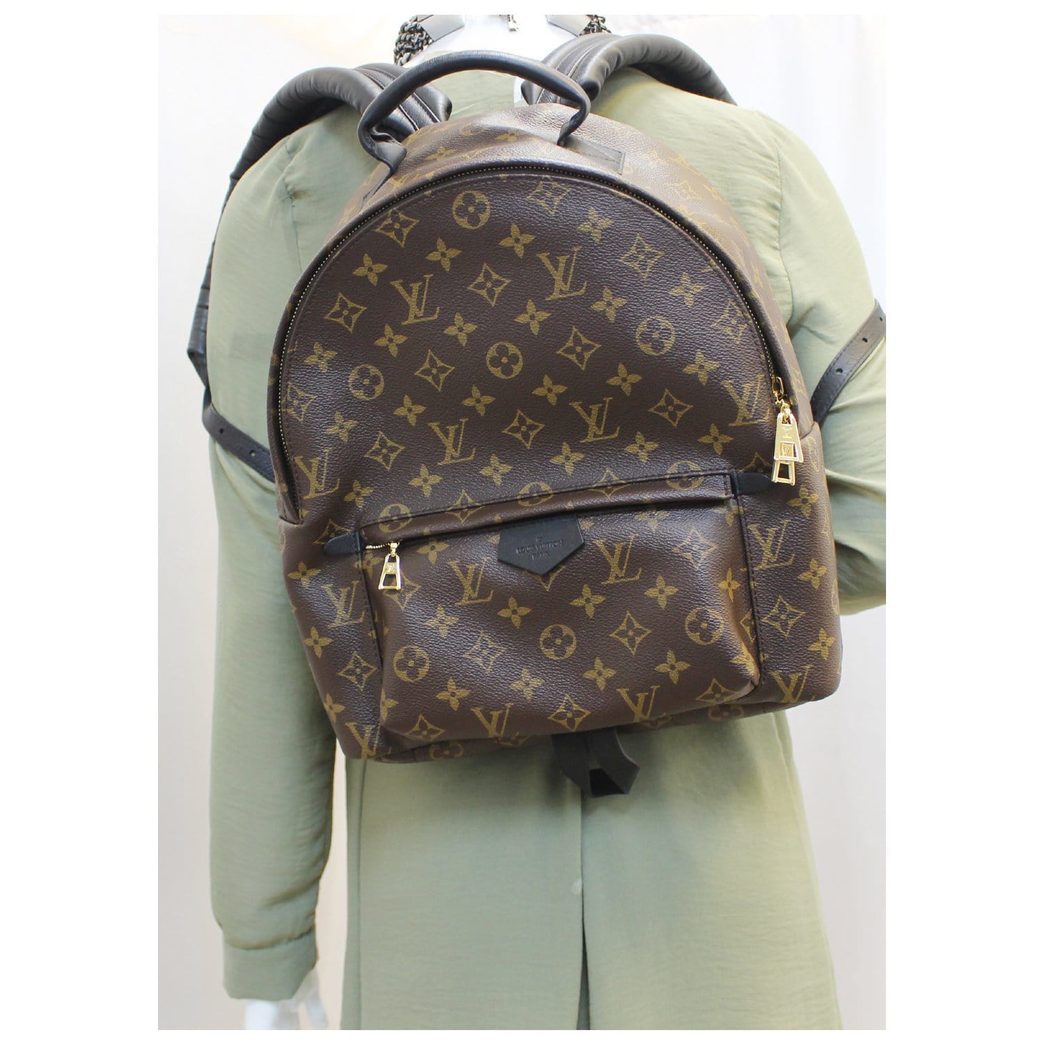faux louis vuitton backpack LOUIS VUITTON Palm Springs MM Monogram Canvas Backpack Bag-US