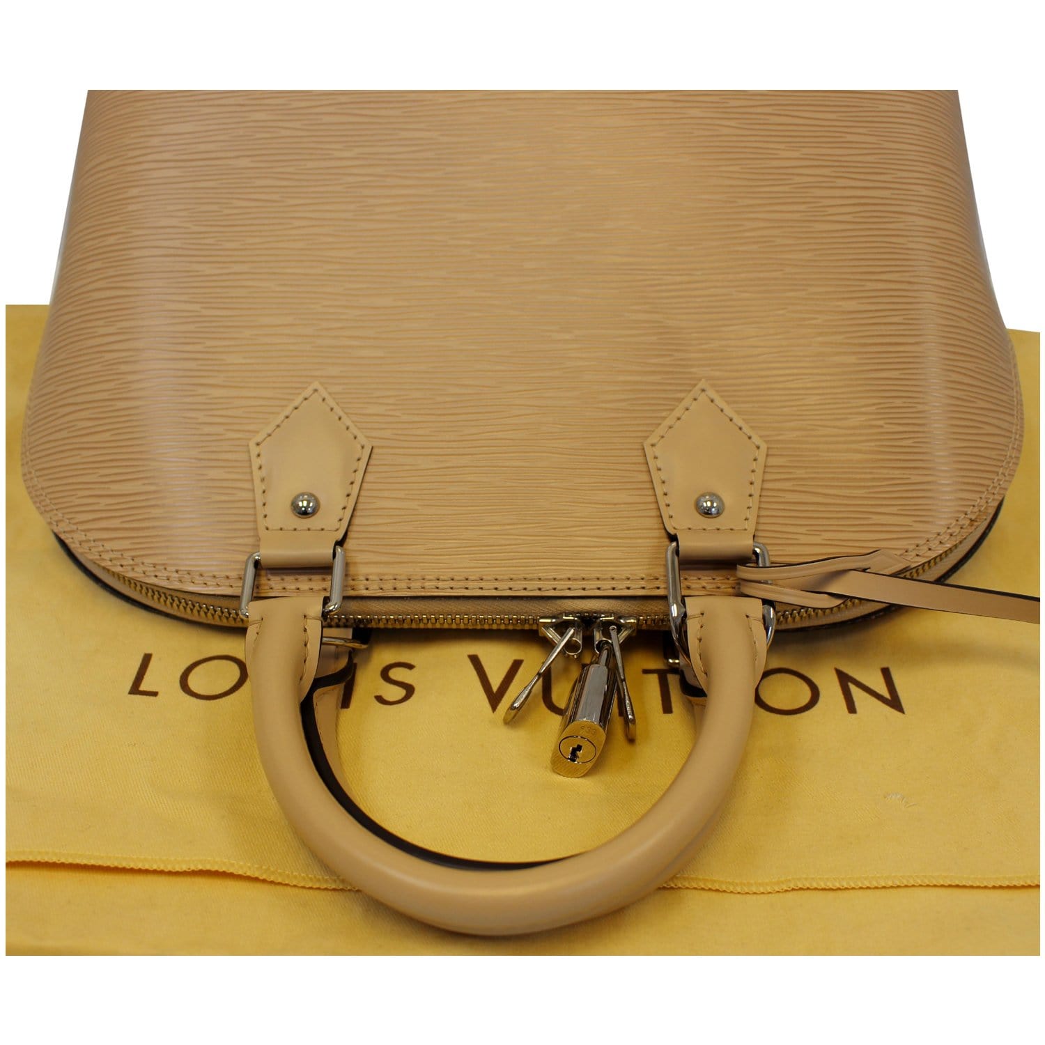 Néo alma leather handbag Louis Vuitton Beige in Leather - 33374572