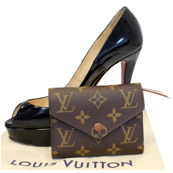 LOUIS VUITTON Victorine Monogram Canvas Wallet Brown