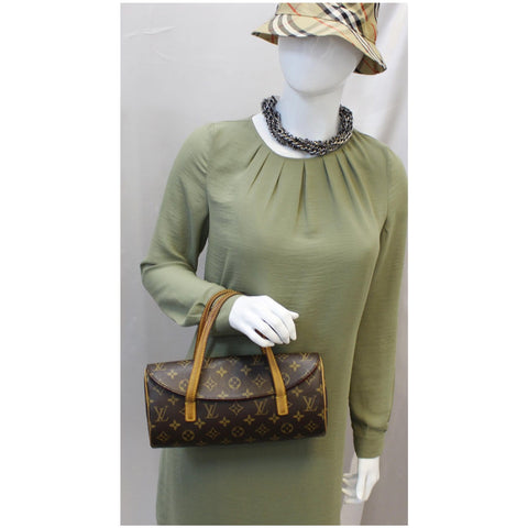 LOUIS VUITTON  Sonatine Monogram Canvas Satchel Bag Brown-US