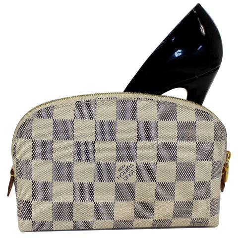 LOUIS VUITTON Damier Azur Cosmetic Pouch White-US