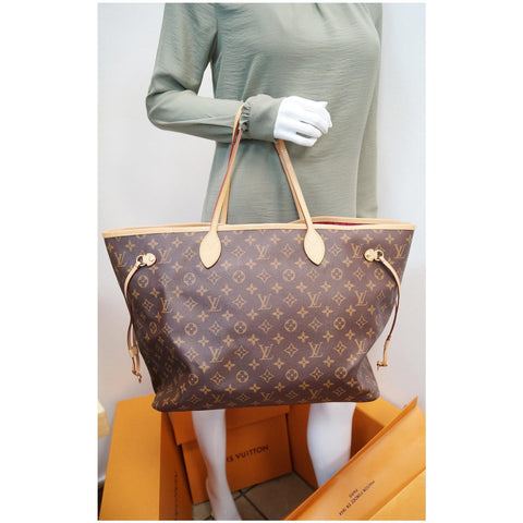 LOUIS VUITTON Neverfull GM Monogram Canvas Shoulder Bag Brown