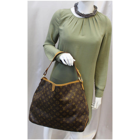LOUIS VUITTON Delightful MM Monogram Canvas Shoulder Bag Brown-US