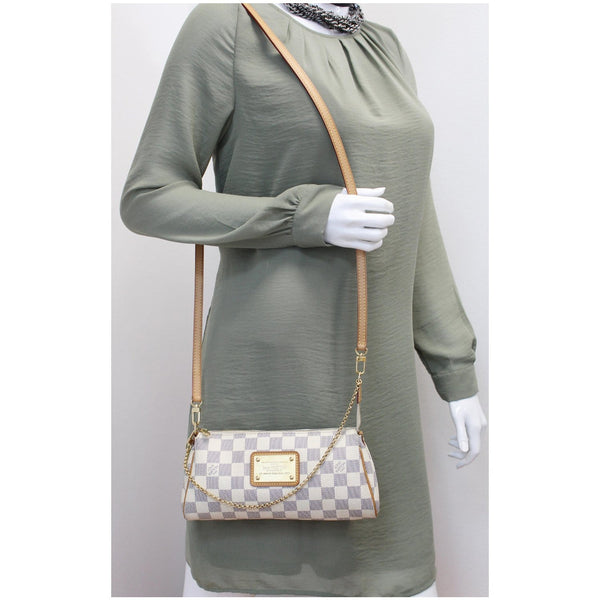 Louis Vuitton Eva Clutch Damier Azur shoulder Bag