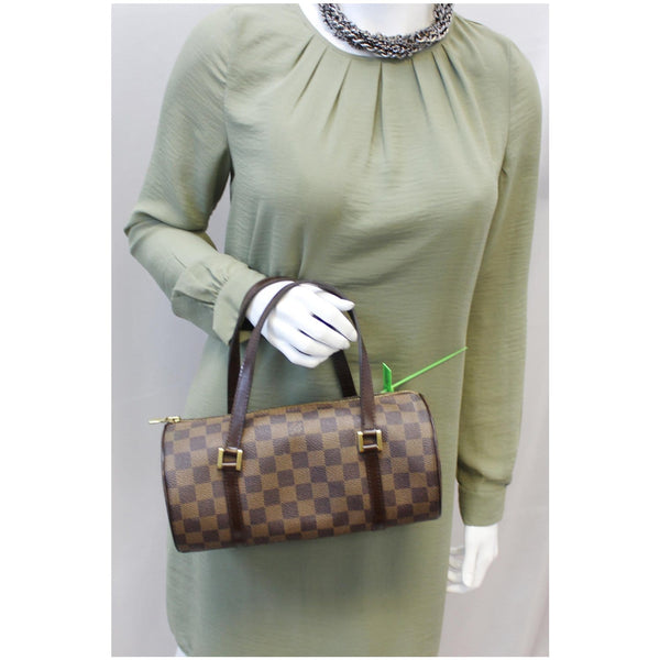 LOUIS VUITTON Papillon 30 Damier Ebene Shoulder Handbag Brown