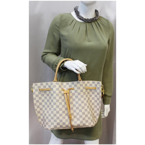 LOUIS VUITTON Girolata Damier Azur Shoulder Bag White
