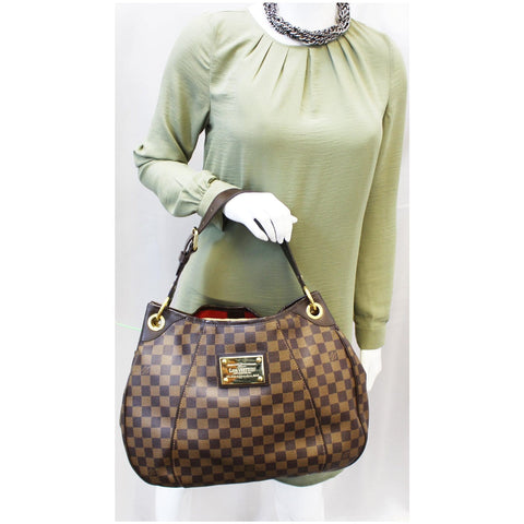 LOUIS VUITTON Galliera PM Damier Ebene Shoulder Bag Brown-US