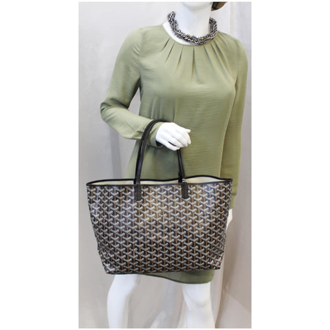 GOYARD Goyardine Saint Louis PM Tote Bag Black-US