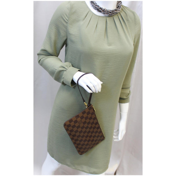 LOUIS VUITTON Pochette Wristlet Pouch Damier Ebene Neverfull MM/GM Brown-US