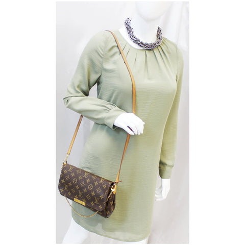 LOUIS VUITTON Favorite PM Monogram Canvas Crossbody Bag Brown-US