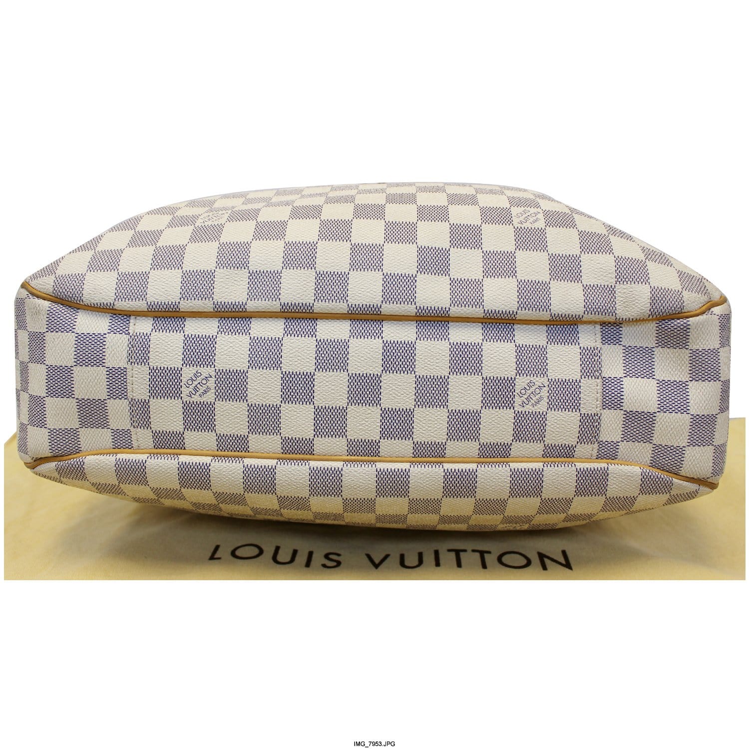 LOUIS VUITTON Evora MM Damier Azur Tote Shoulder Bag Excellent