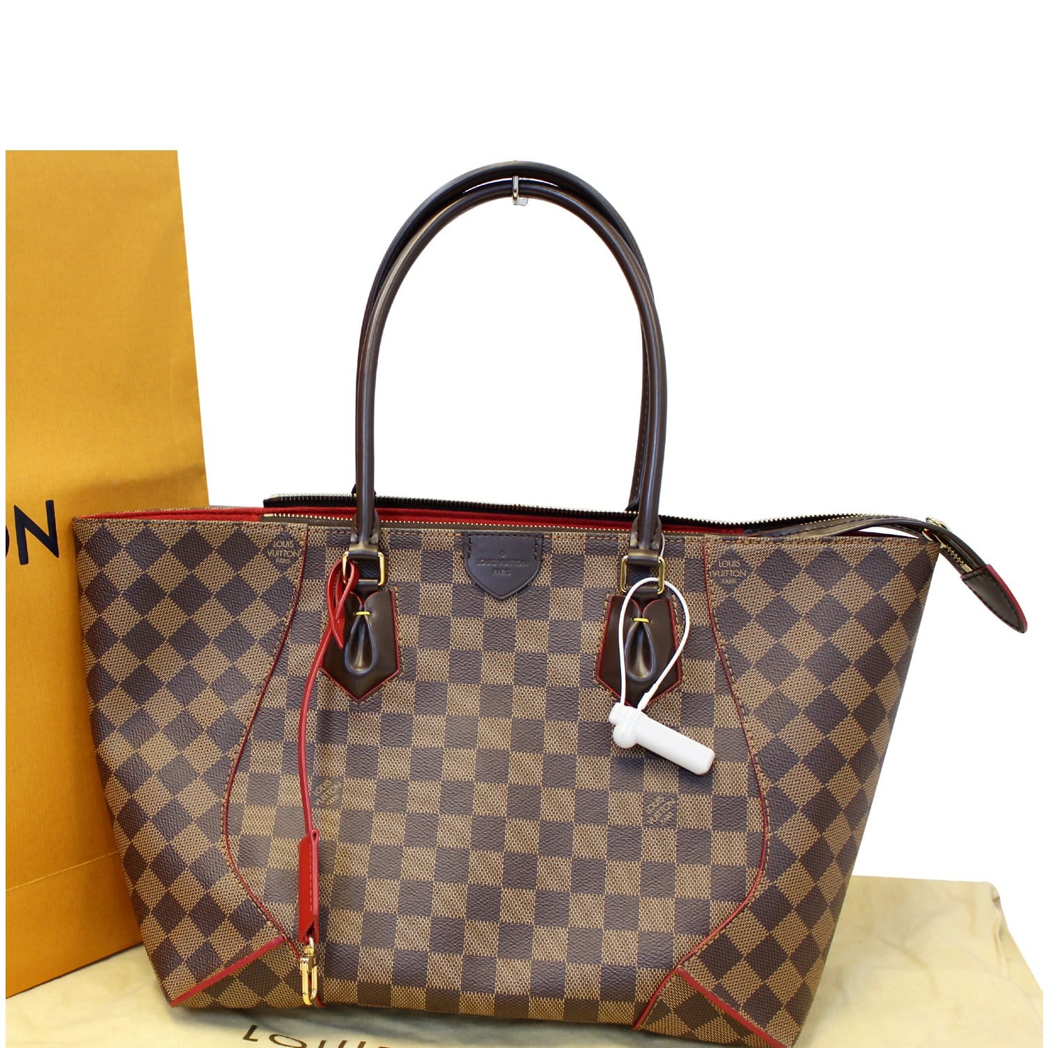 Caissa cloth handbag Louis Vuitton Brown in Cloth - 32683711